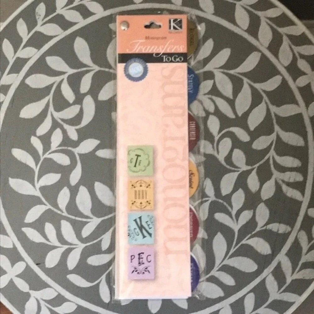Rub On Transfers To Go Monograms K&Company